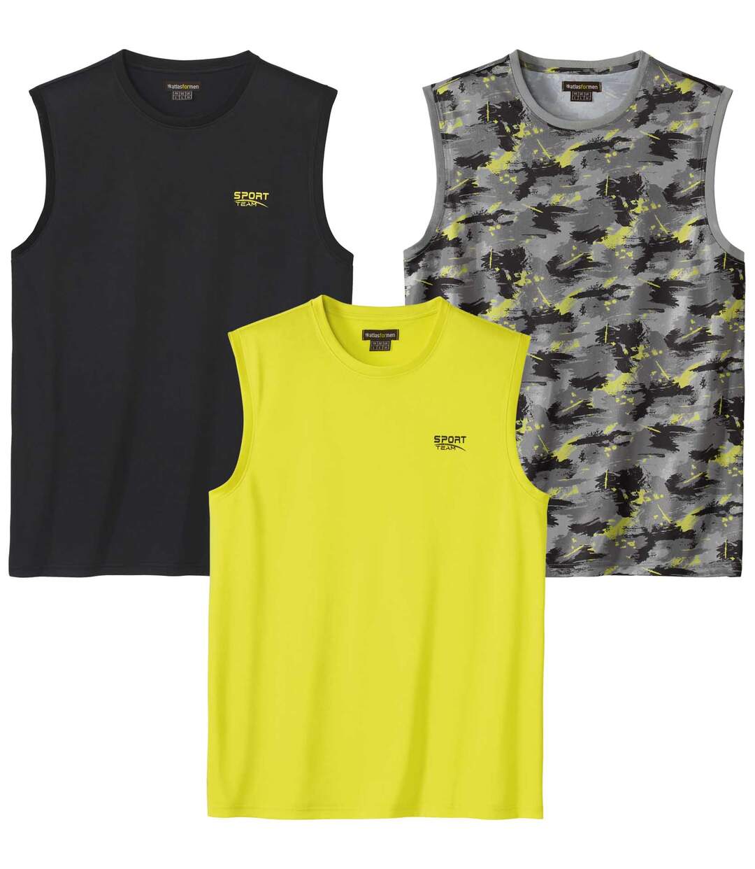 Lot de 3 Tee-shirts Sans Manches Sport