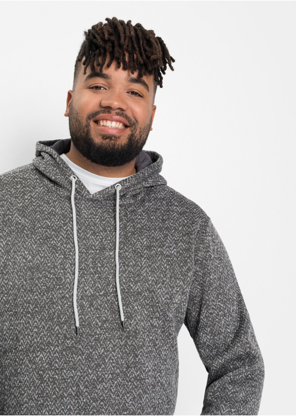 Pull en maille polaire avec capuche