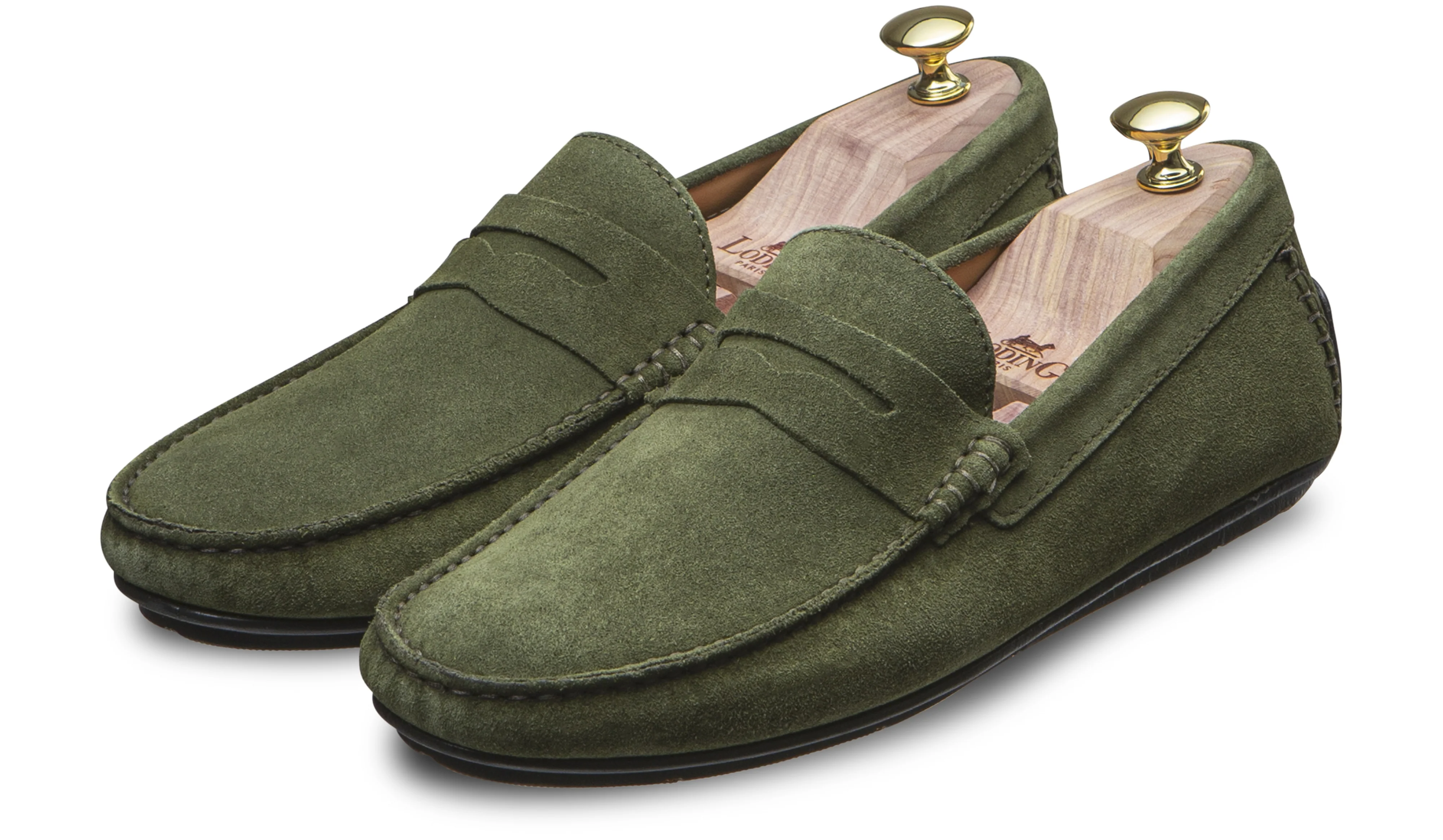 Mocassin driver d'été pour homme velours kaki Fiorano 700