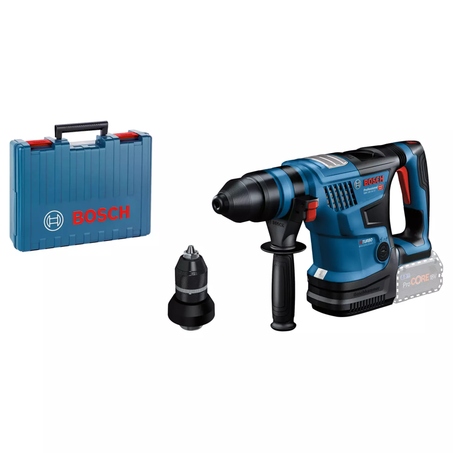 Bosch GBH 18V-34 CF 18V Li-ion accu BiTurbo SDS-Plus boorhamer body in koffer - 5,8J - koolborstelloos