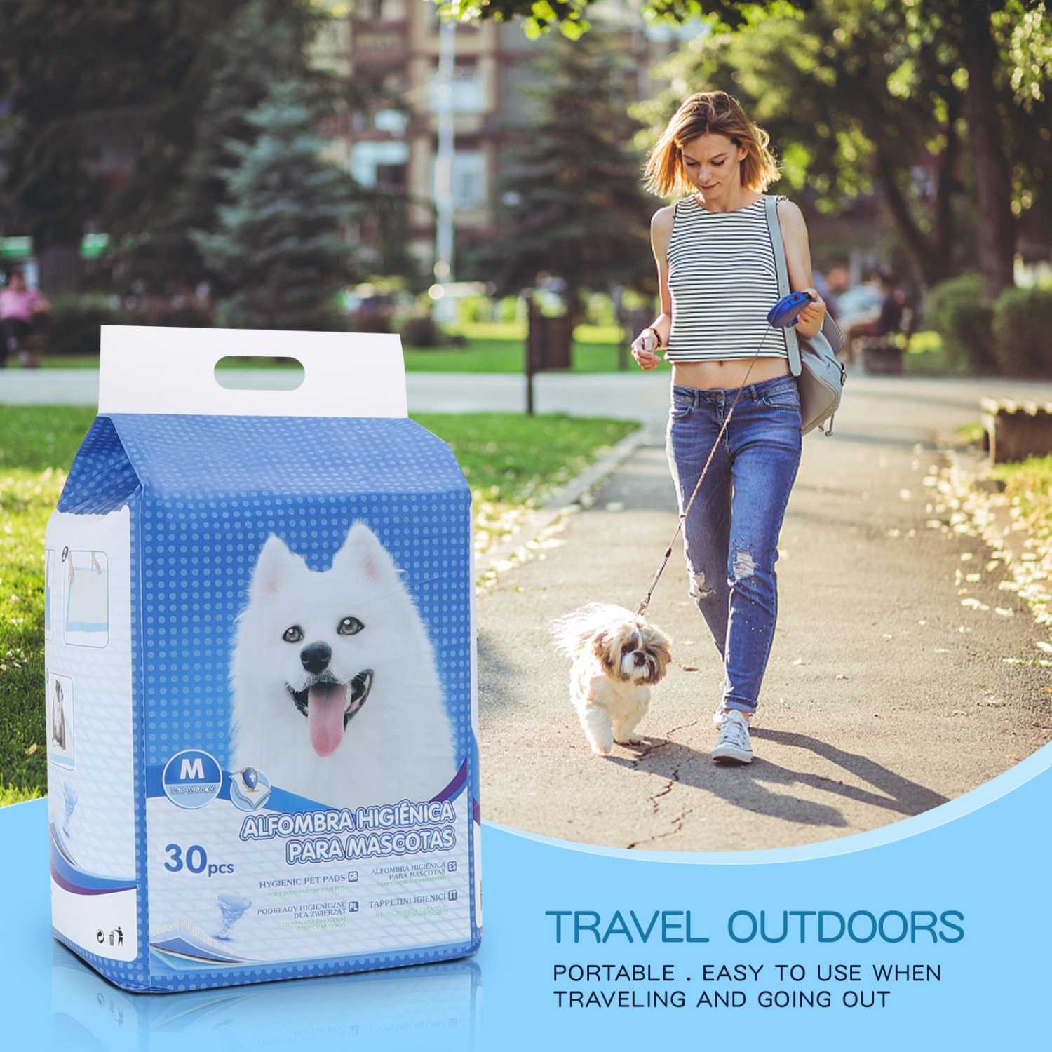 Nobleza - 50 Tapetes Higiênicos para Treinamento de Cães. Ultra absorventes, 60cm x 60cm.