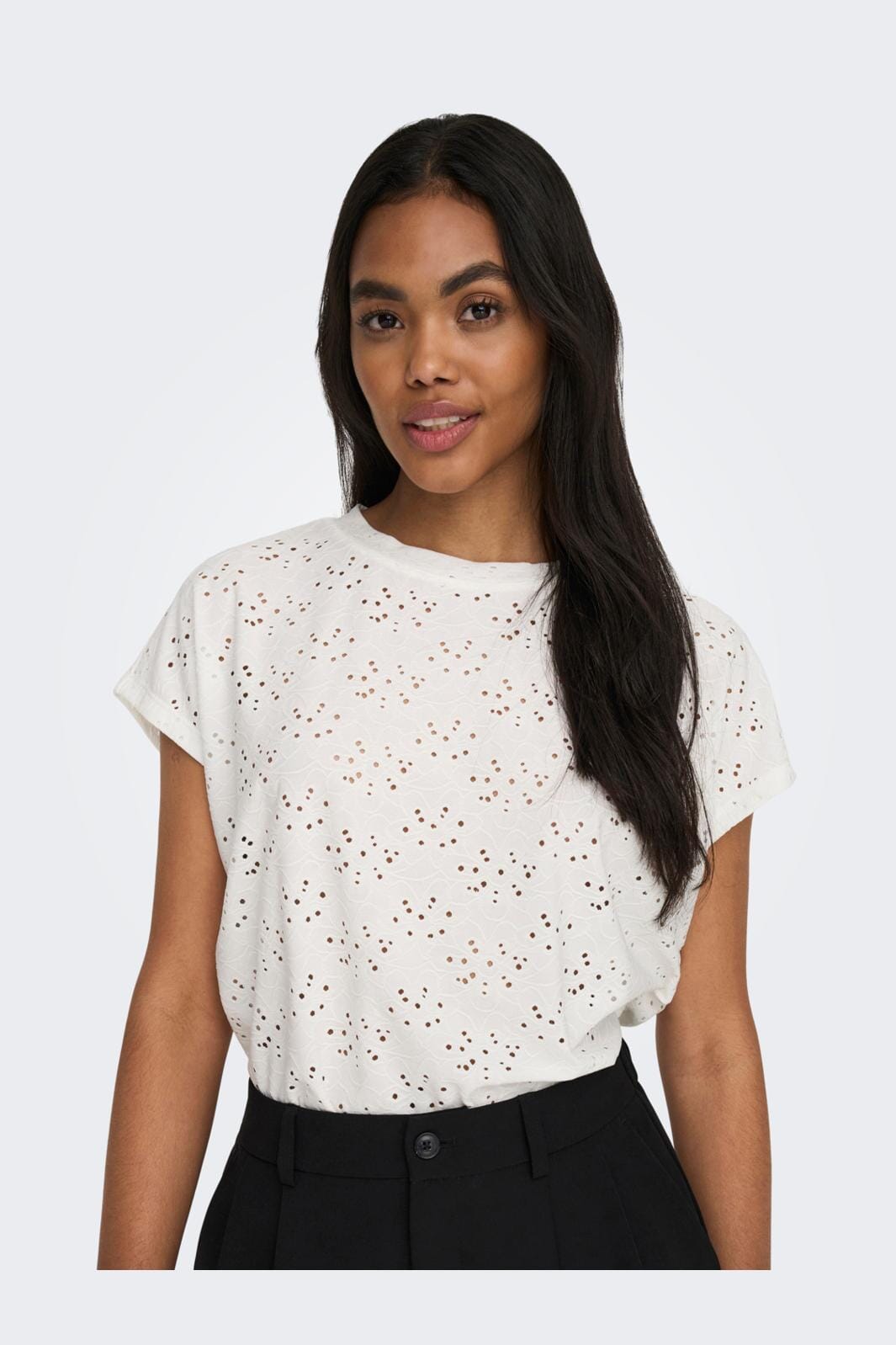 Only Onlsmilla S/S Top 3623088 cloud dancer