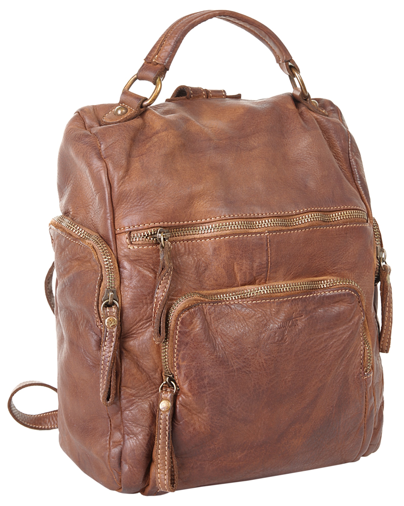 Samantha Look Cityrucksack echt Leder, Made in Italy