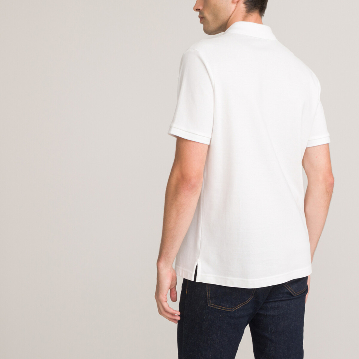 COLEÇÕES LA REDOUTE<br>Camisa polo de manga curta, bordada, Signature