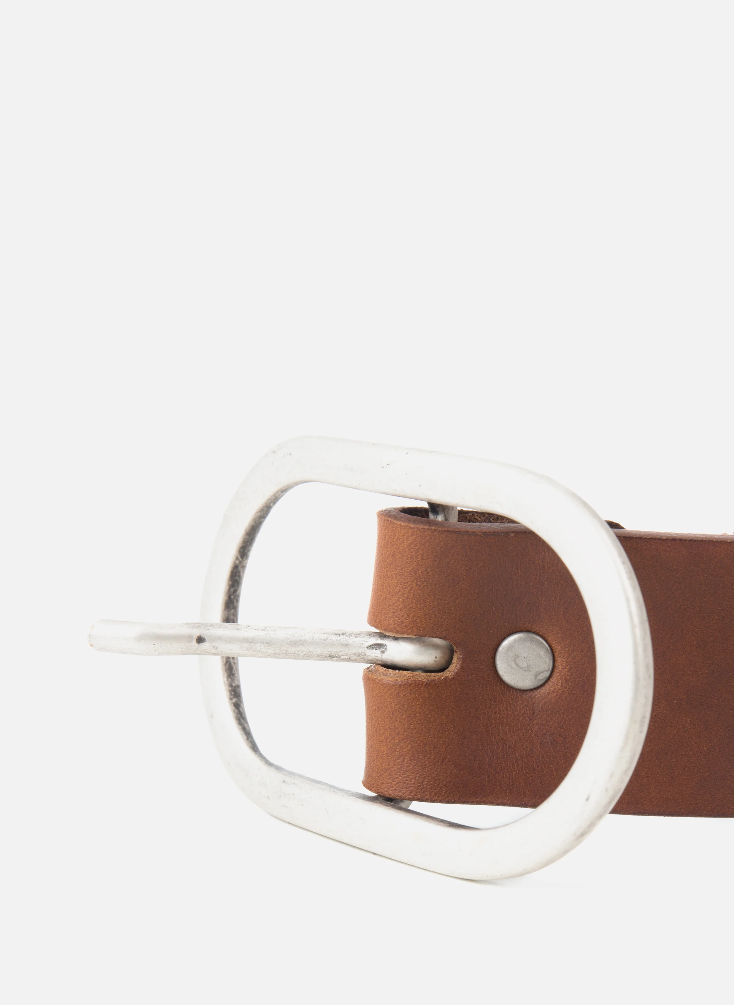 Ceinture large cuir lisse | Marron