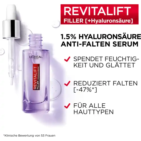 Anti-Falten Serum Filler Intensiv Aufpolsternd + Hyaluronsäure
