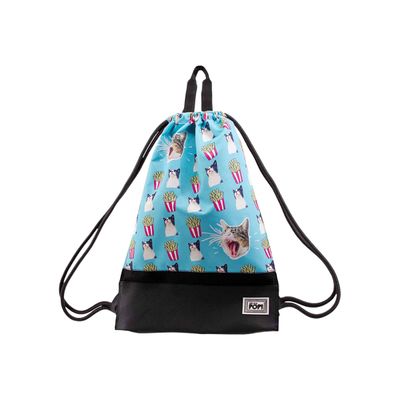 Oh My Pop! Angry Cat - Sac à dos piscine cordon - 1 compartiment - turquoise - Karactermania