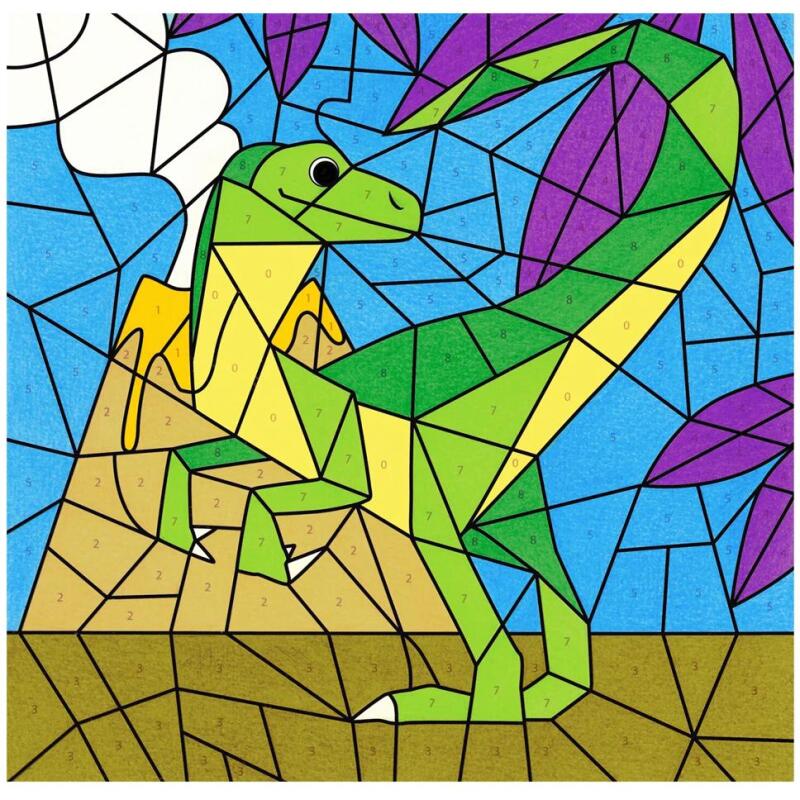 Graffy Pop Number, Dinosaures - Vert