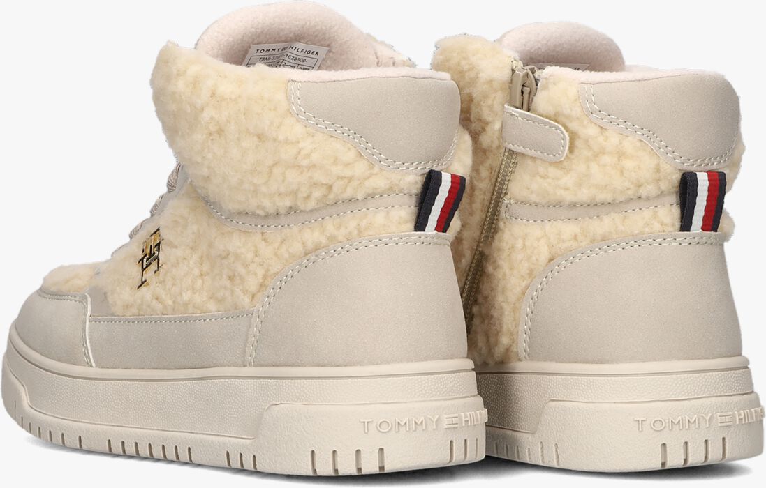 TOMMY HILFIGER beige tommy hilfiger hoge sneaker high top lace-up
