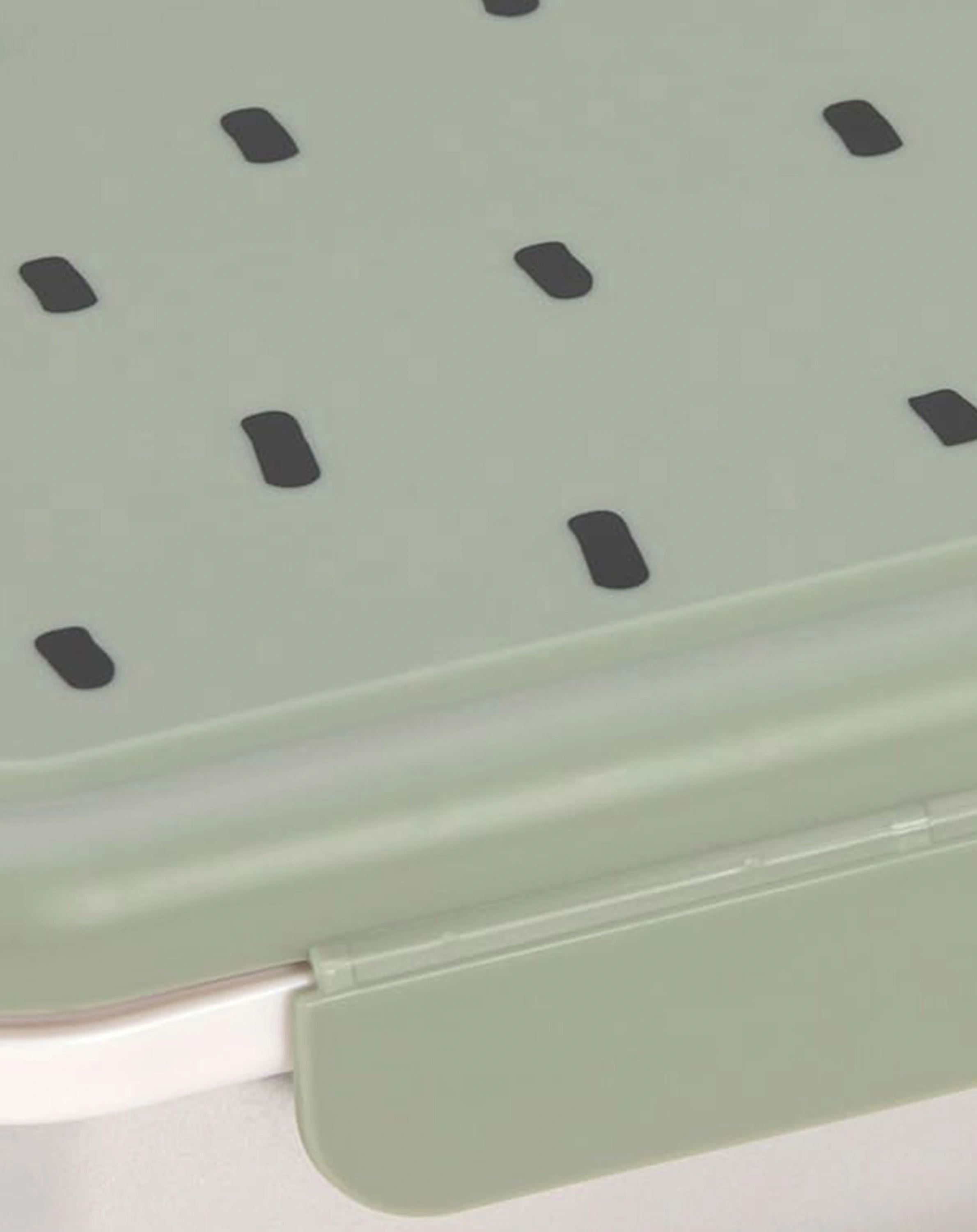 Edelstahl-Brotdose HAPPY PRINTS in light olive