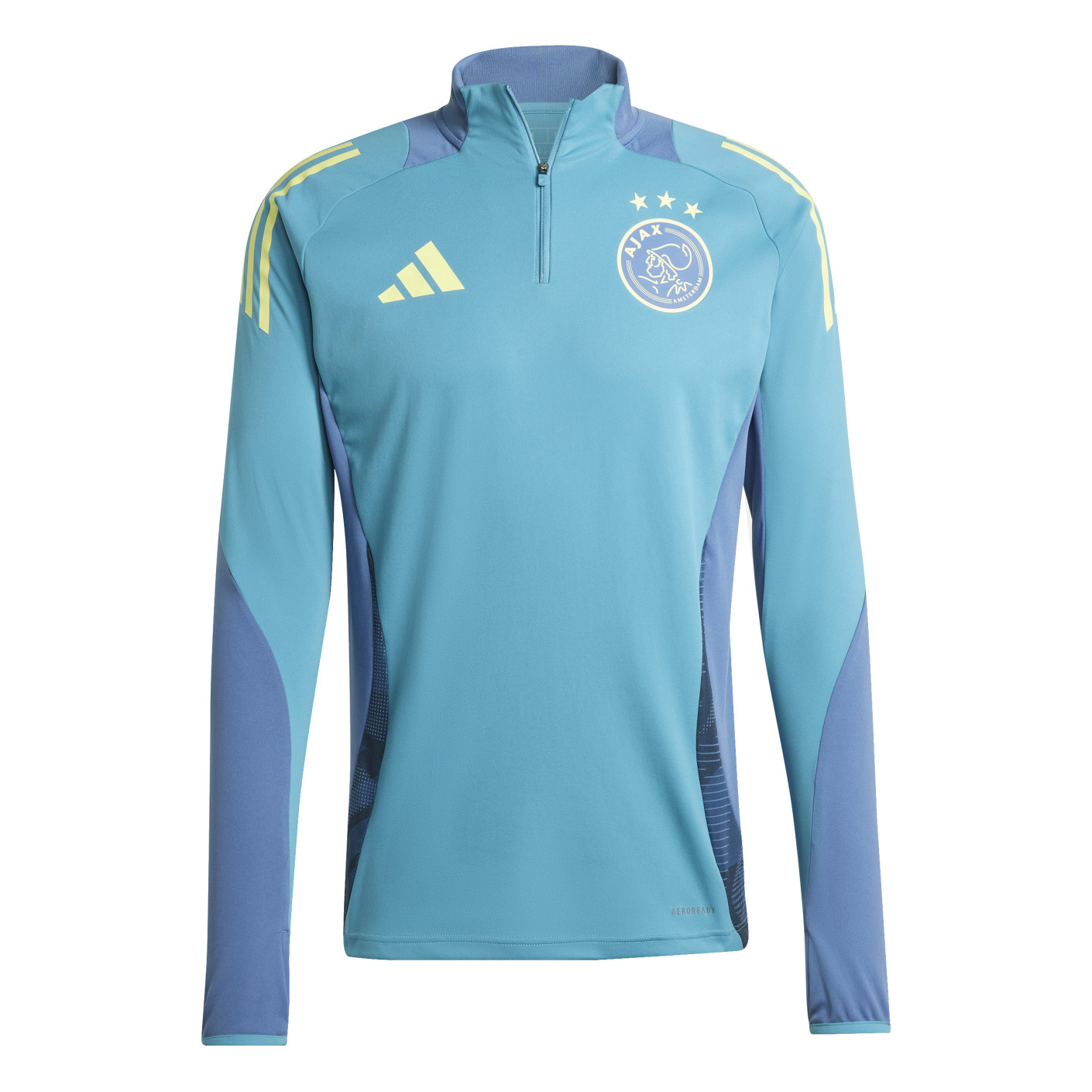 adidas Ajax Trainingspak 1/4-Zip 2024-2025 Lichtblauw Blauw Geel