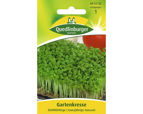 Tuinkers 'gladbladig' Quedlinburg groentezaden