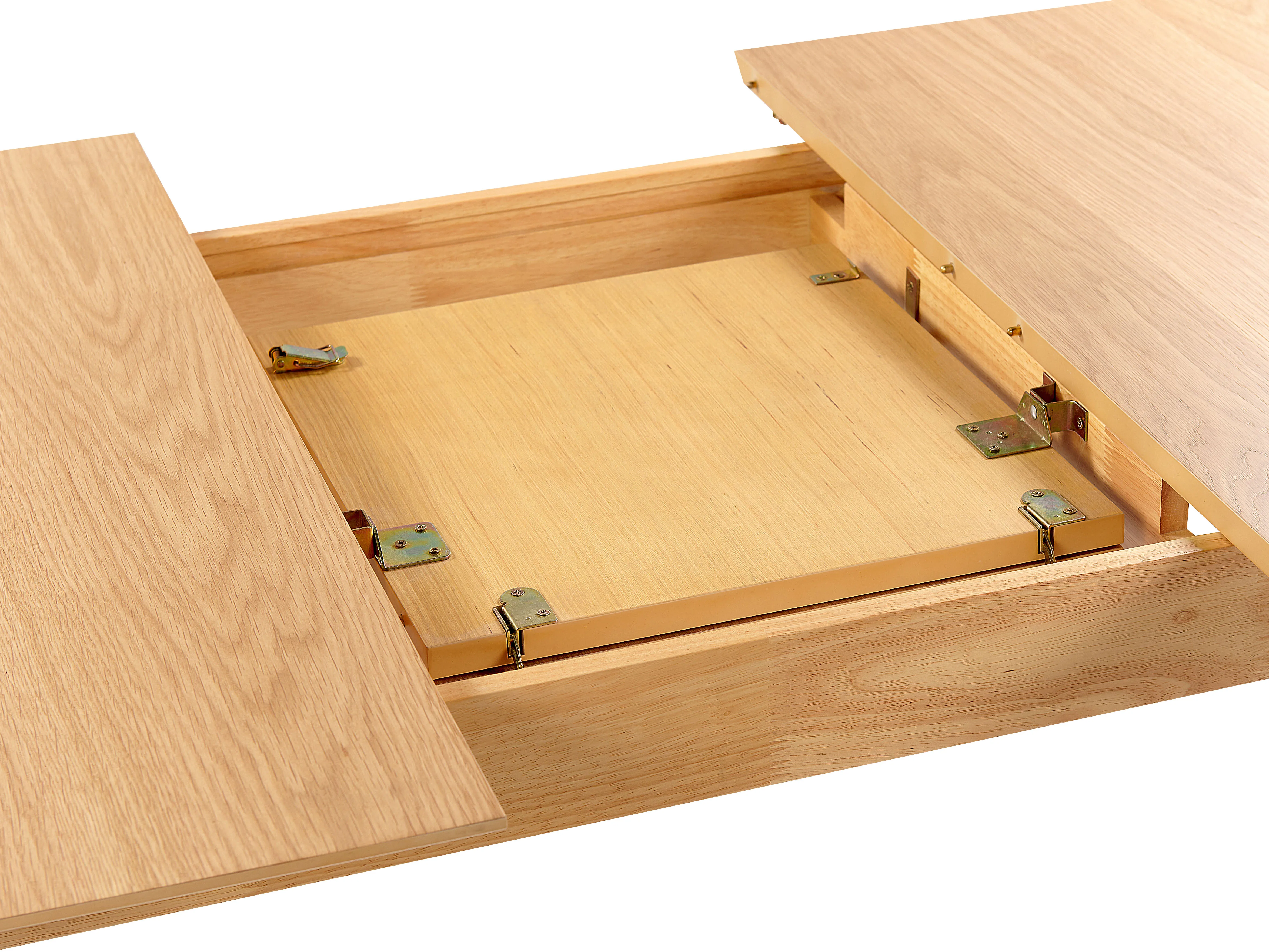 Eettafel uitschuifbaar MADOX Licht eikenhout 90 cm 150/190 cm