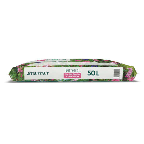 Terreau pour plantes fleuries et géraniums - sac de 50 litres