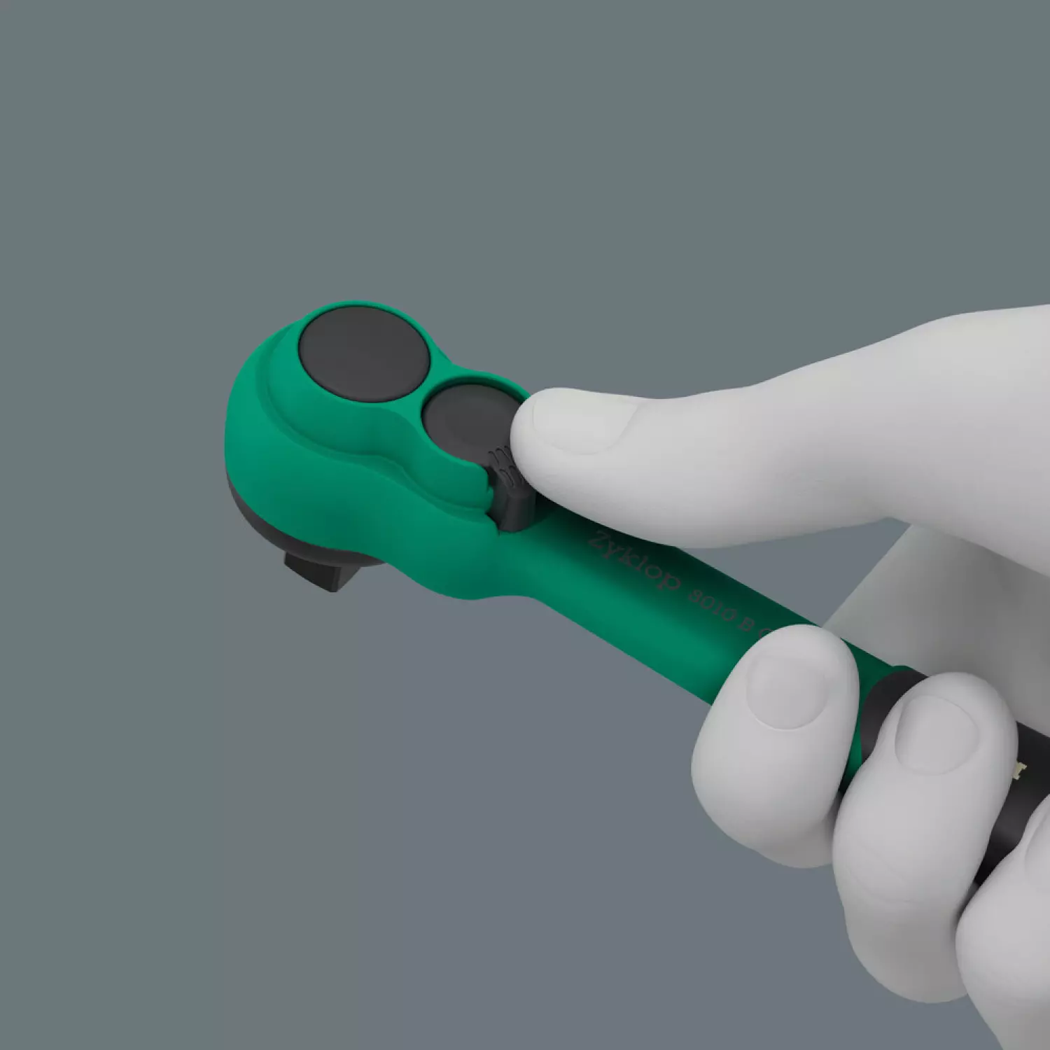 Wera 05005540001 8010 B Zyklop Comfort ratel, voorzien van omschakelpal en 3/8