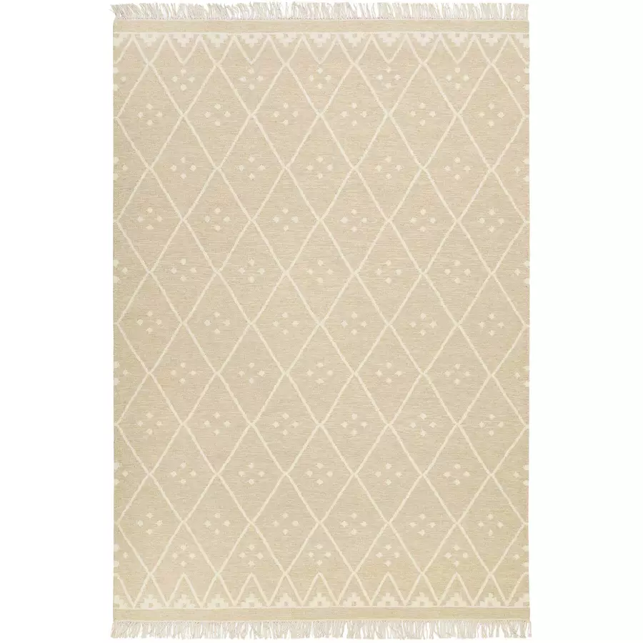 Green Looop Kelim Teppich Vermont creme beige
