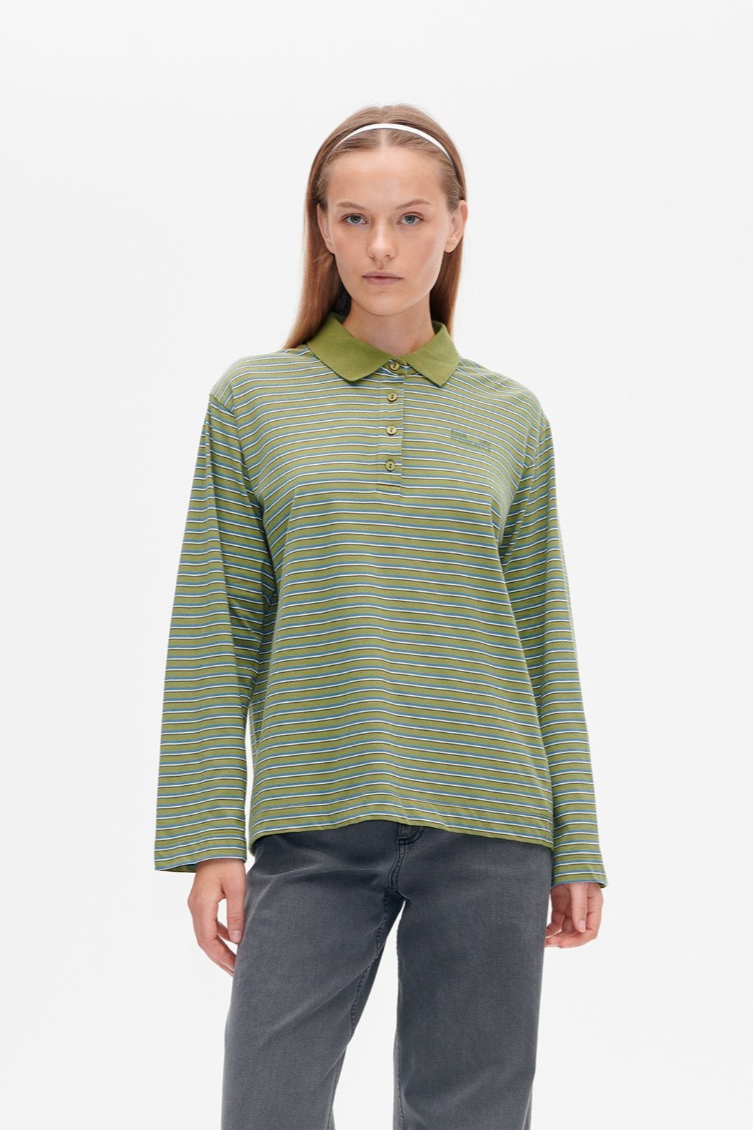 Baum und Pferdgarten  Jeanni polotrøje - Green Polo Stripe