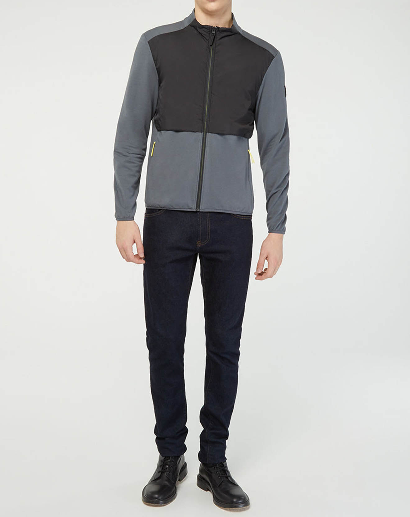 Hackett London Veste de survêtement zippée Amr Pro Down gris/noir