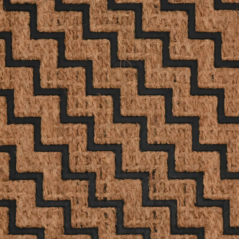 H&S Collection Deurmat - binnen en buiten - kokos - 60 x 40 cm