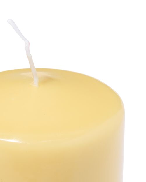 bougie brute 7 x 19 cm jaune clair