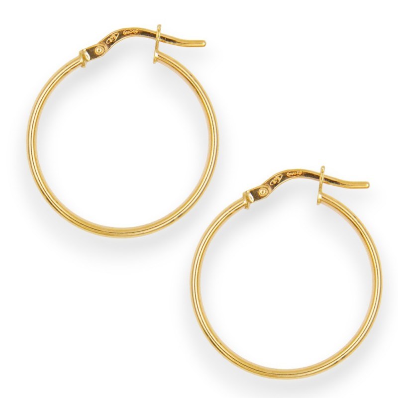 Boucles d'Oreilles Créoles - Or Jaune - Femme