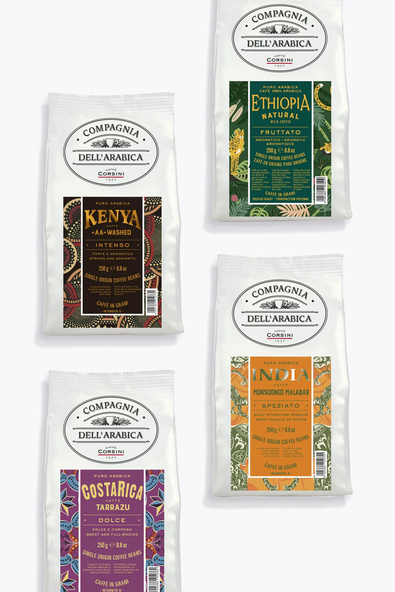 Caffè Corsini Single Origin Probierpaket 1kg