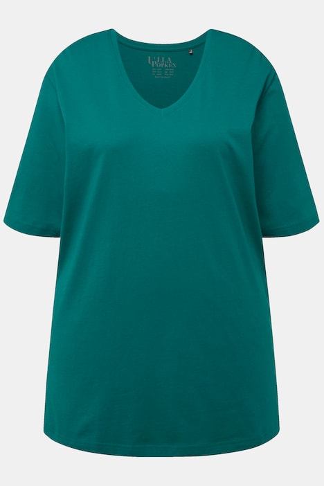 T-Shirt, V-Ausschnitt, Relaxed, Halbarm