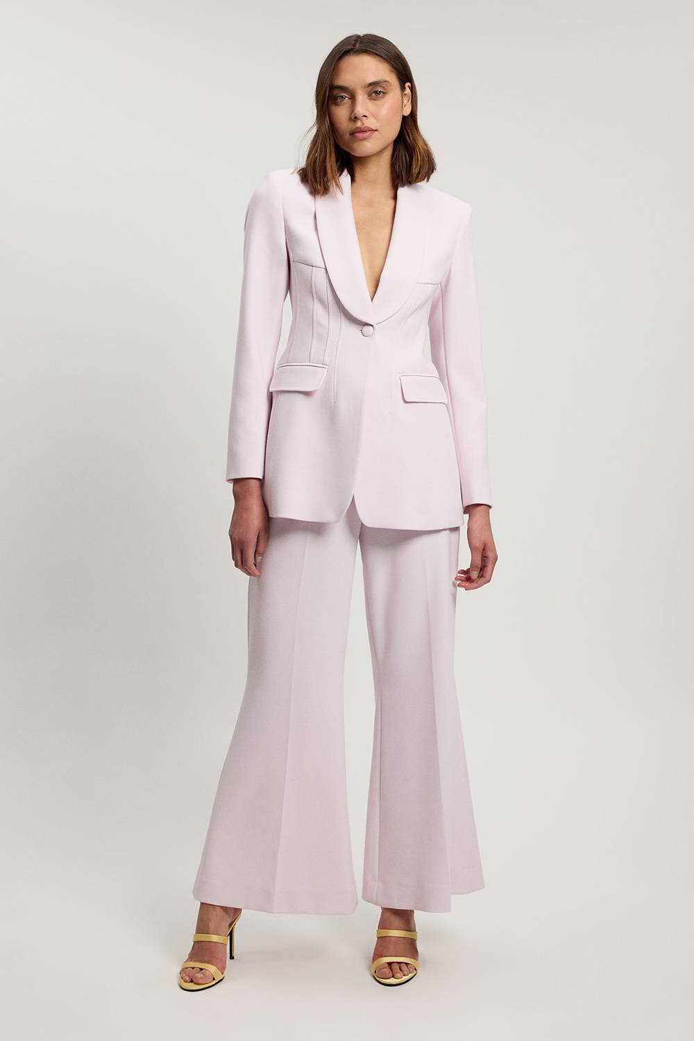 KarenMillen Blazer Petite Cintré Stretch Compact À Simple Boutonnage