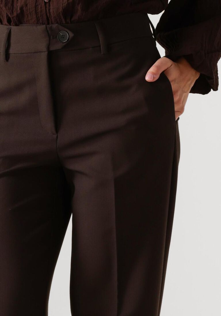 bruine co'couture wijde broek vola long wide pant