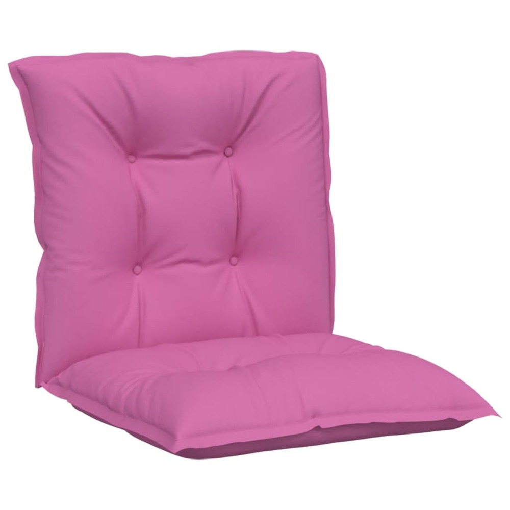 Coussins de chaise de jardin à dossier bas lot de 4 rose