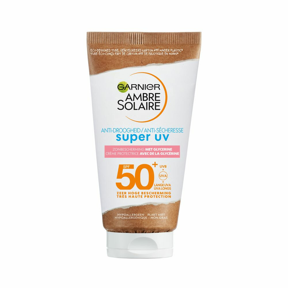 Garnier Ambre Solaire Sensitive Expert+ Super UV Gezicht Zonnebrandcreme Anti-Droogheid SPF 50+50 ml