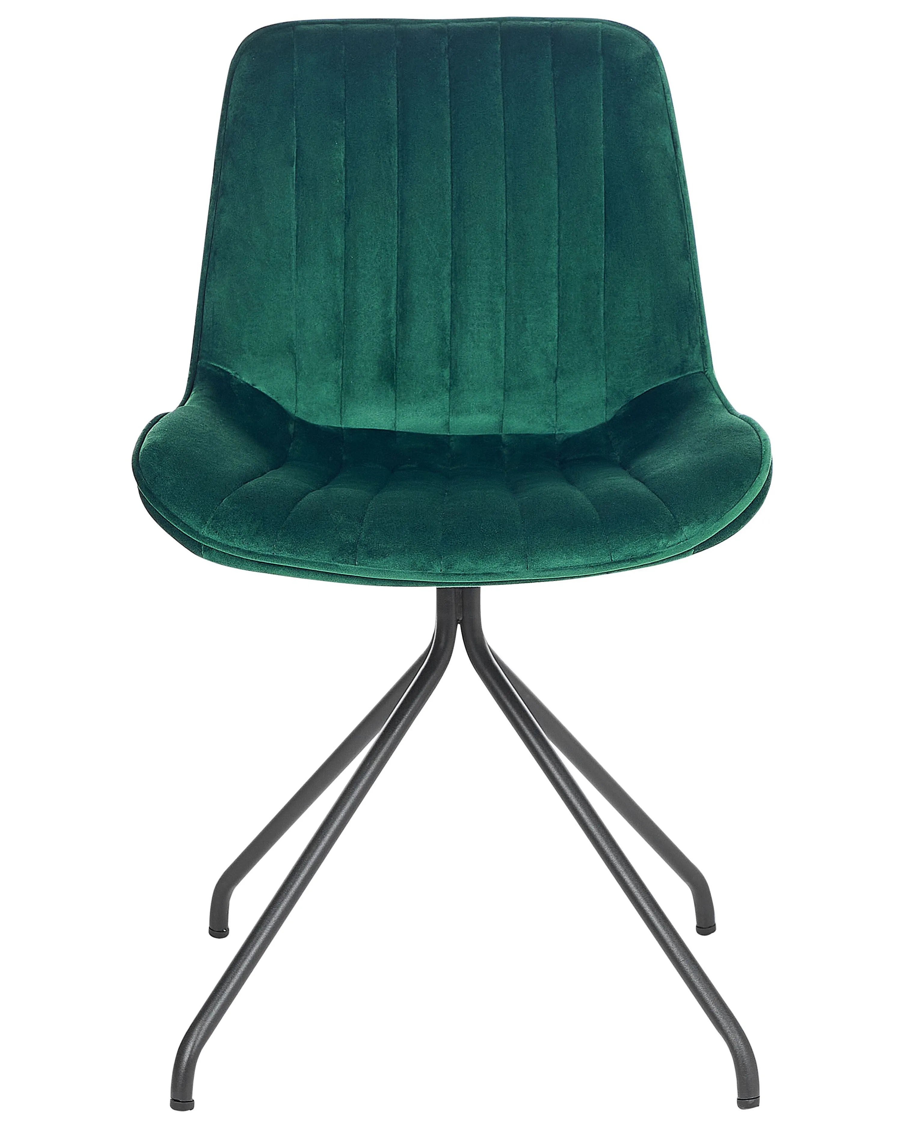 Set van 2 eetkamerstoelen NAVASOTA Fluweel Smaragdgroen