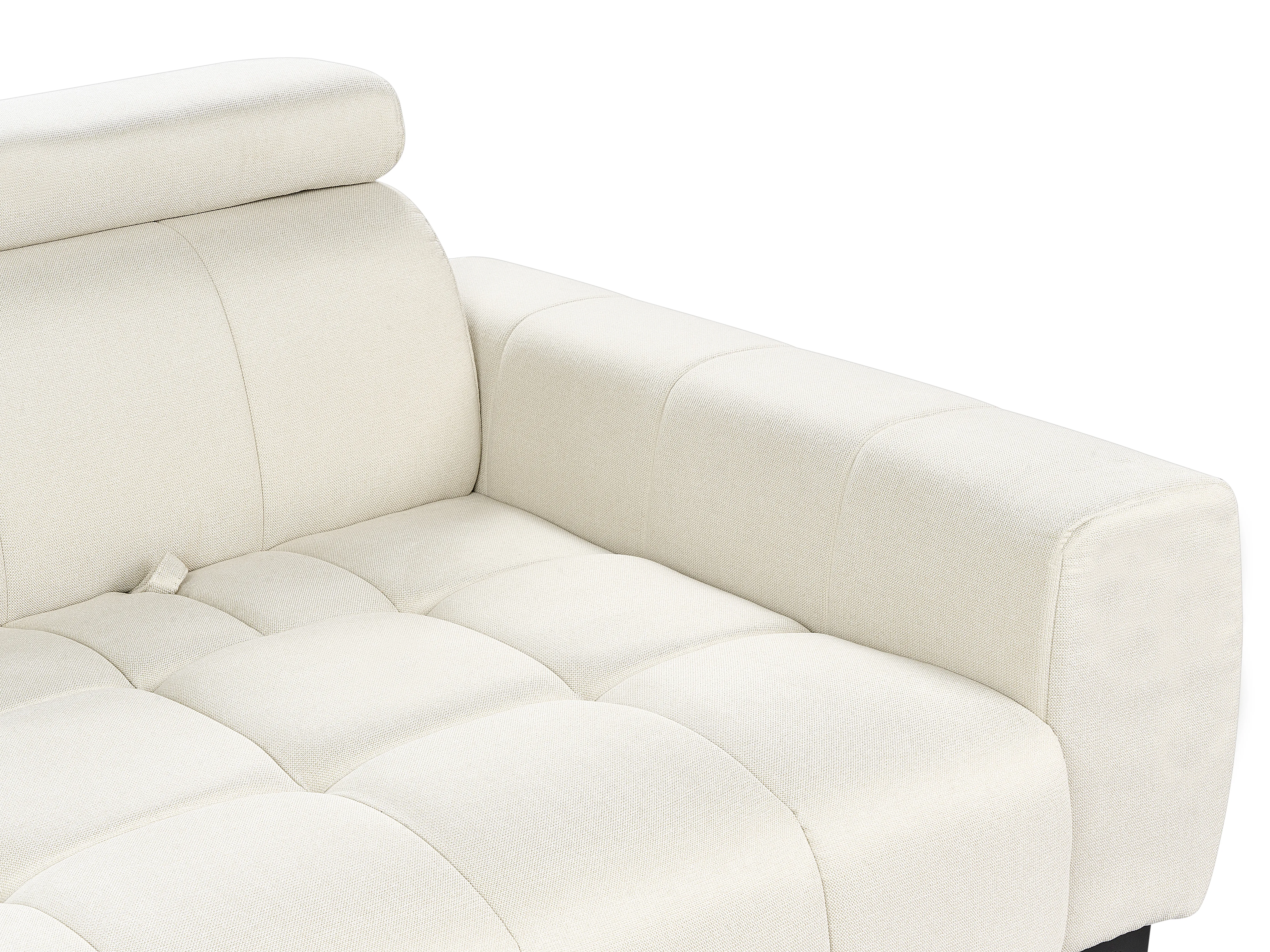 Bank 2-zits VEGAMO Stof Lichtbeige