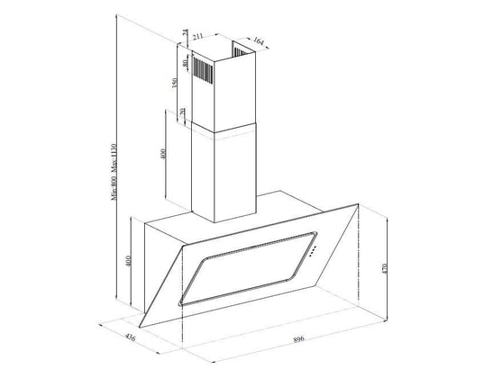 BEKO - Hotte decorative murale HCA92540B