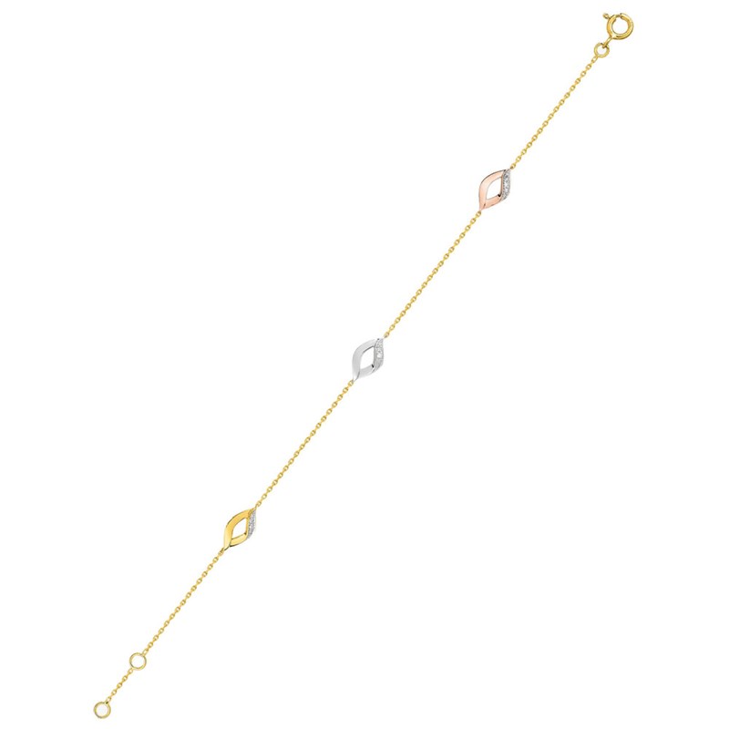 Bracelet Femme - Or 18 Carats - Longueur : 18 cm