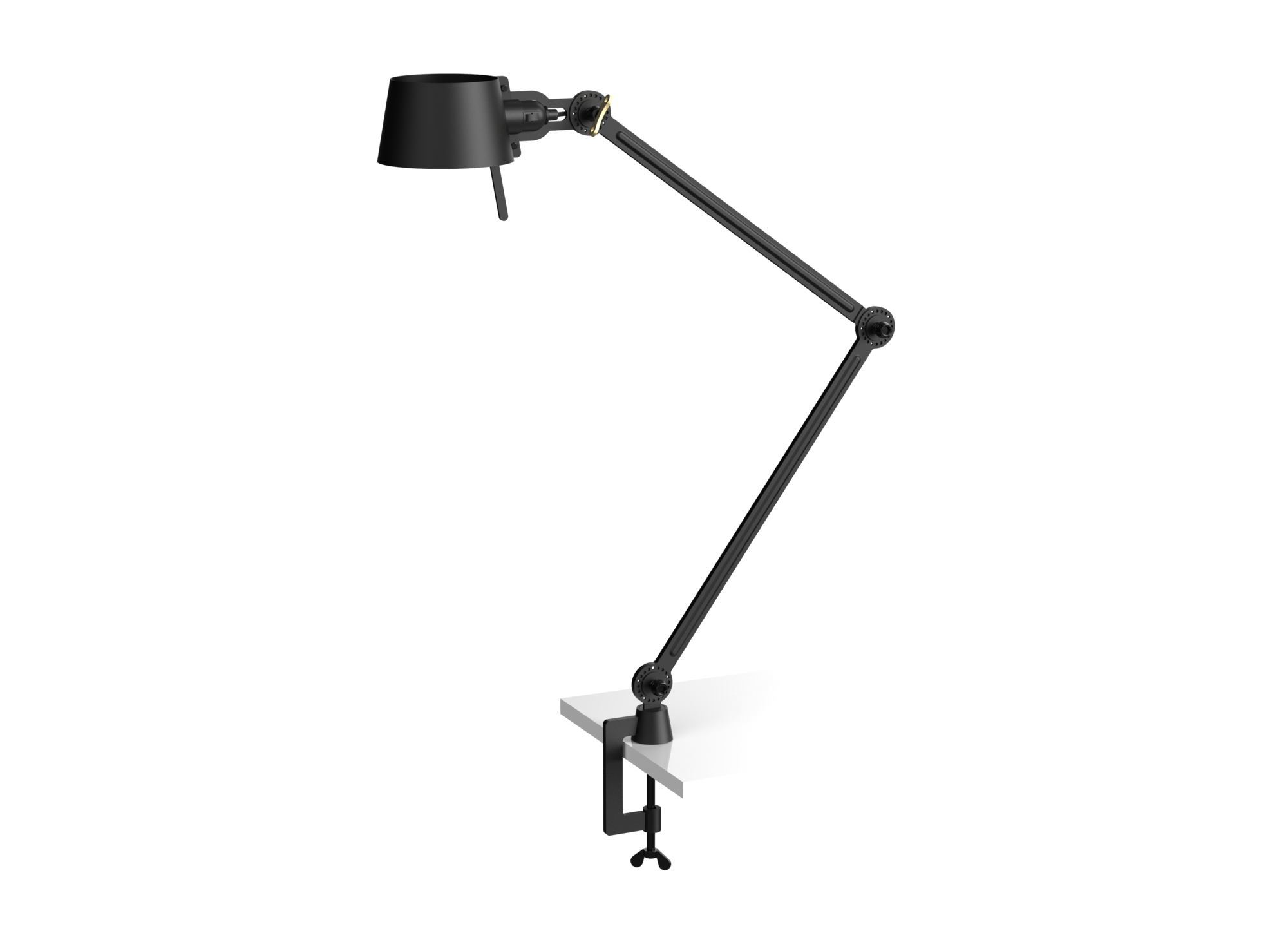 Bureaulamp Bolt met klem 2 armen smokey black