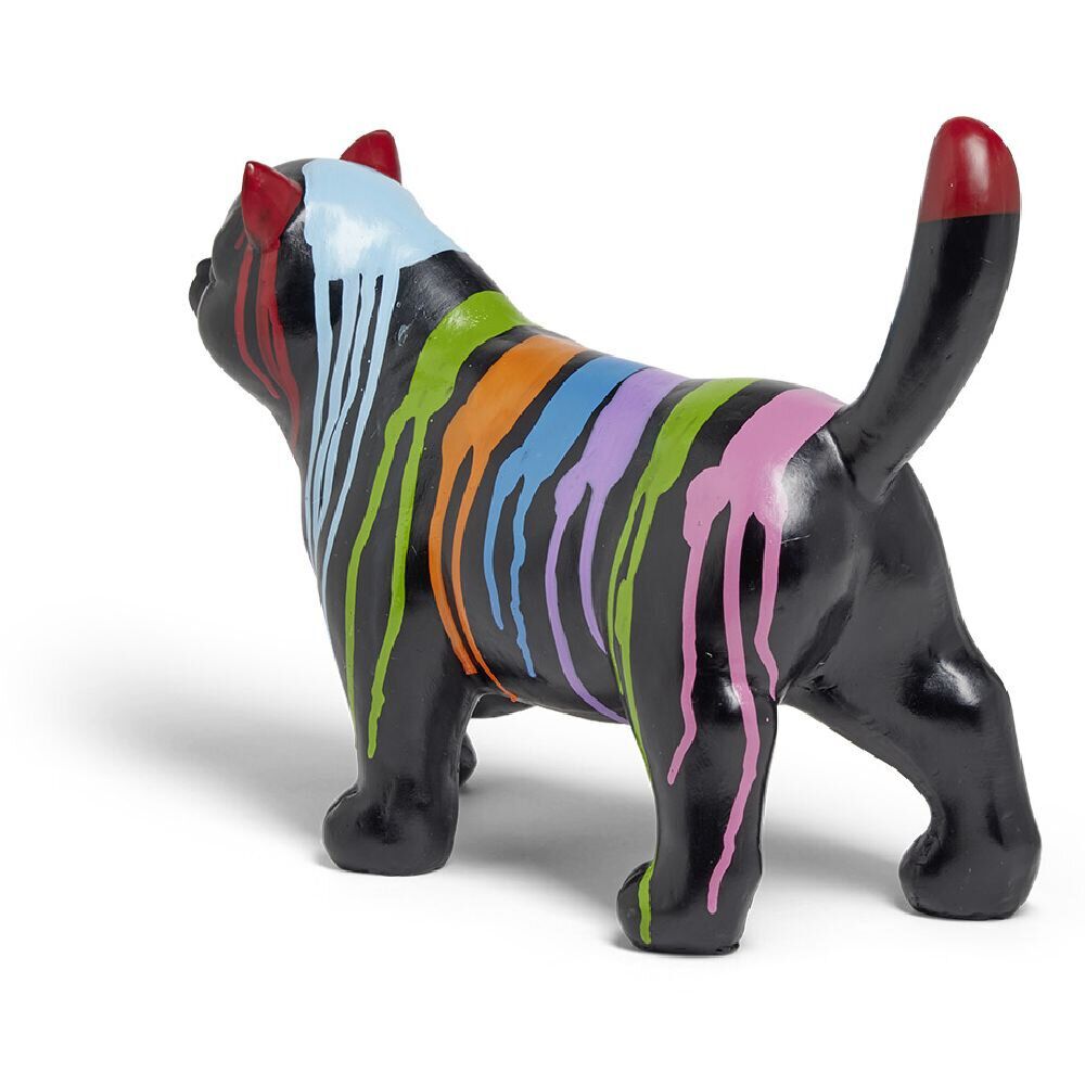 Chat décoratif H30cm plastique noir
