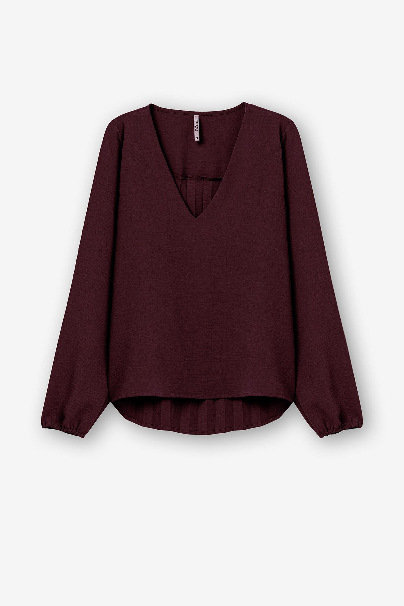 Blusa com efeito plissado