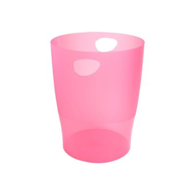 Exacompta Ecobin - Corbeille à papier 15L - framboise translucide