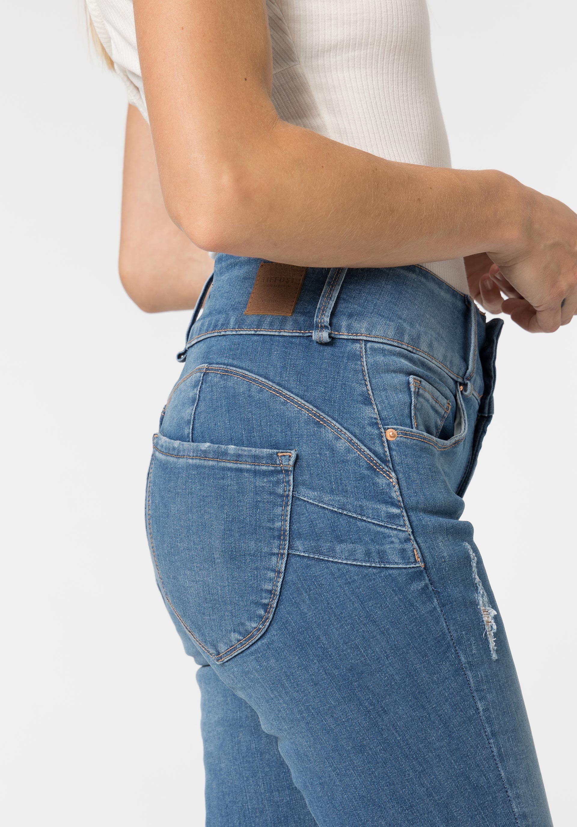 Jeans Double-up Skinny com Rasgões