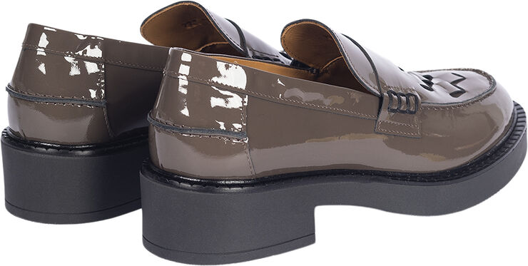 ANGULUS Loafer med fletdetalje 1722 dark taupe