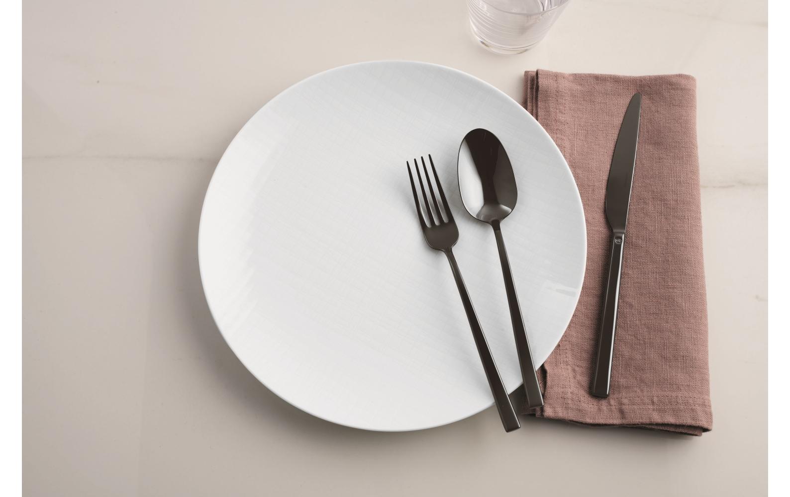 Besteck-Set Rock 24-teilig, Schwarz<br>24-teiliges Tafelbesteck Set