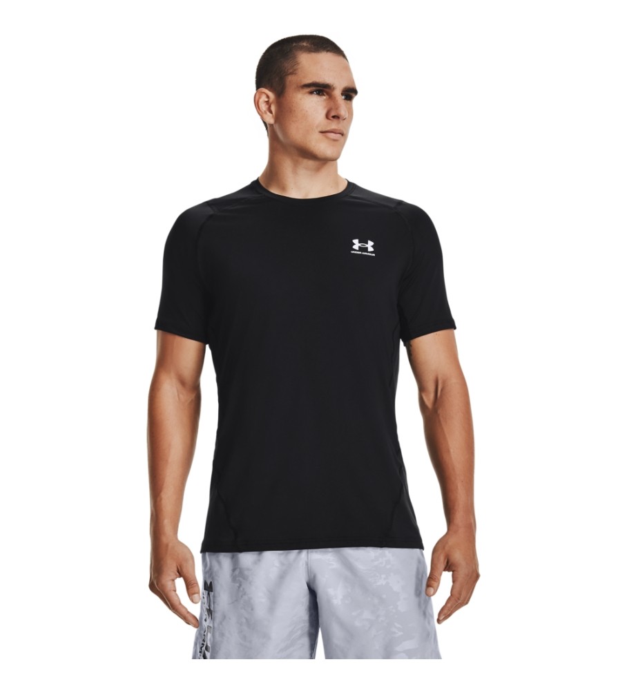 Camiseta Under Armour HeatGear Armour Fitted de manga curta, preta