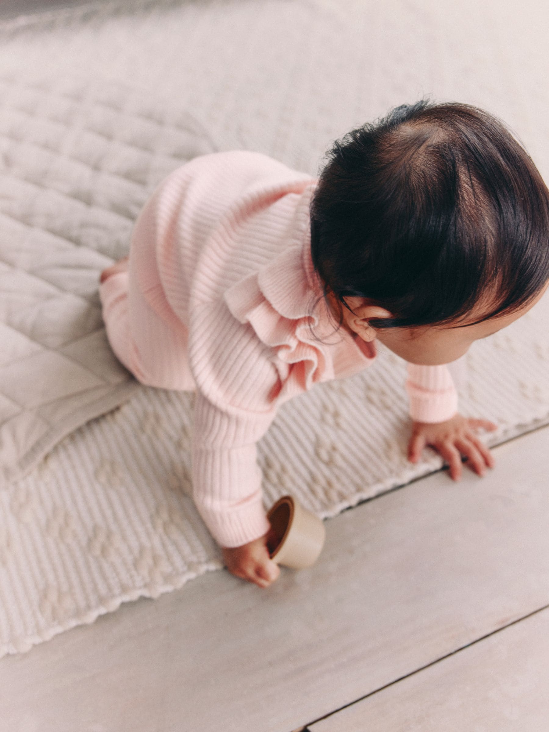 Lichtroze - Gebreide babytrui en leggings set 2 -delig (0mnd -3jr)