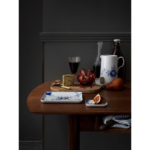 Royal Copenhagen Blå Mega Riflet Firkantet Serveringsfad, 9x9 cm