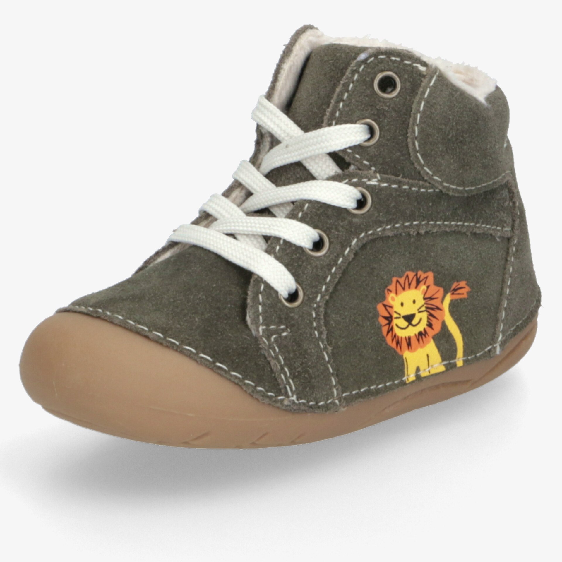 Bambulini Kinder Schnürstiefel olive