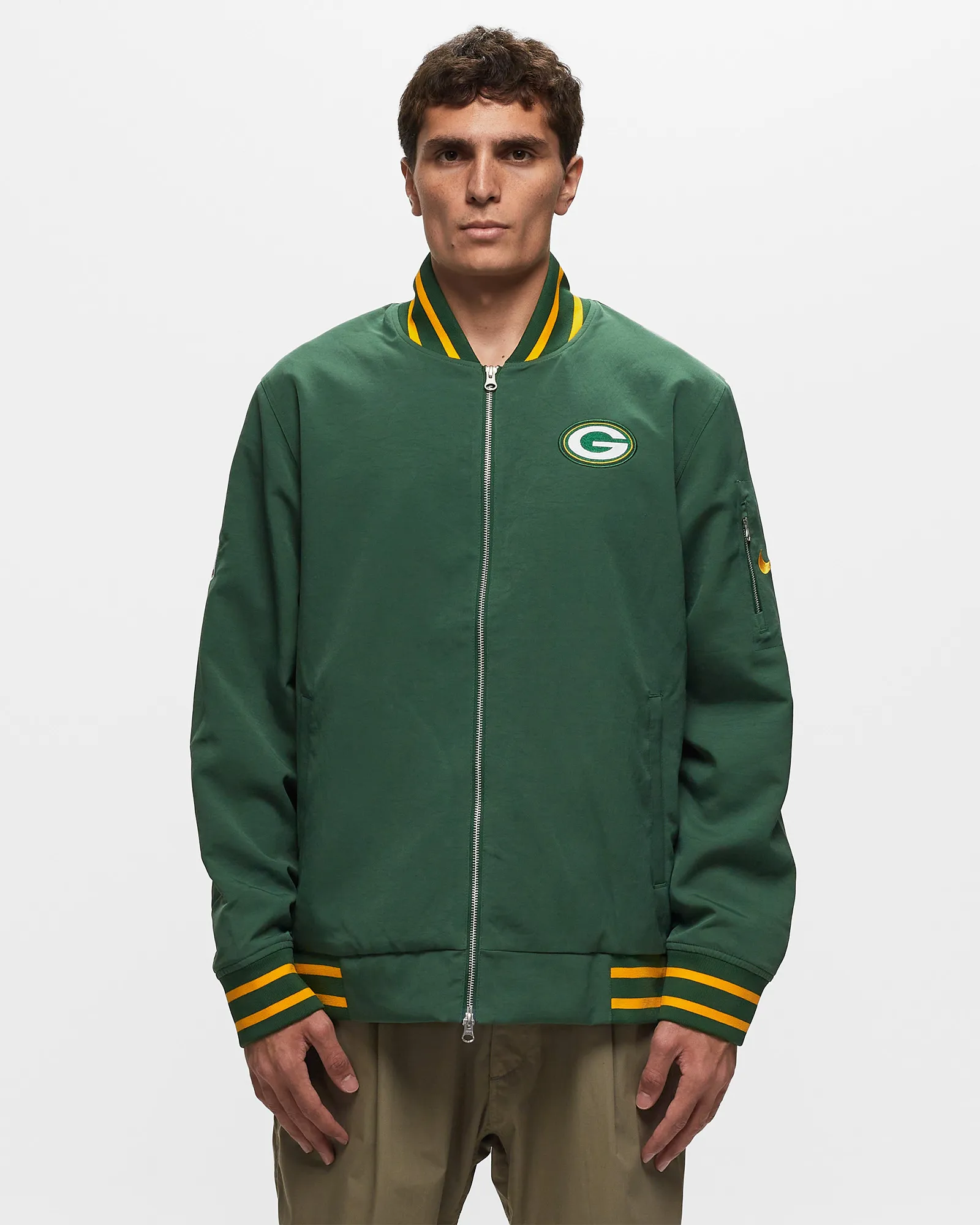 Nike NFL Green Bay Packers Nike Coach Bomber Jacket