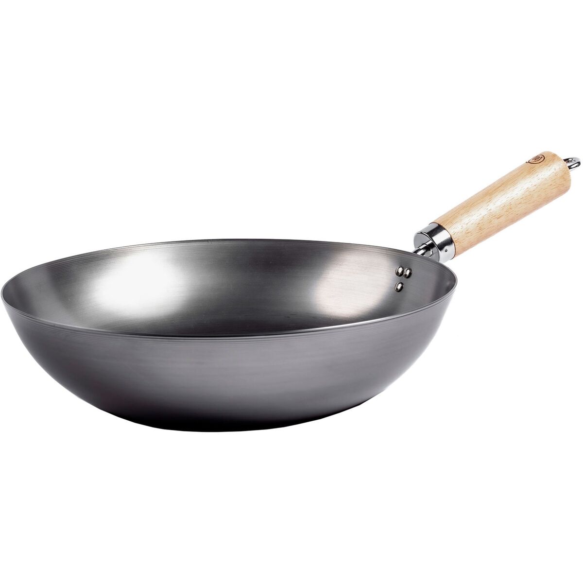 Karbonstål Wokpanne, 33 cm