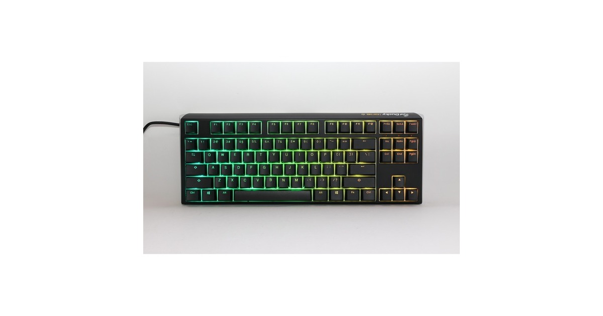 DuckyOne 3 Classic TKL, toetsenbord  (Zwart/wit, US lay-out, Cherry MX Brown, RGB led, Double-shot PBT, Hot-swappable, QUACK Mechanics, 80%)