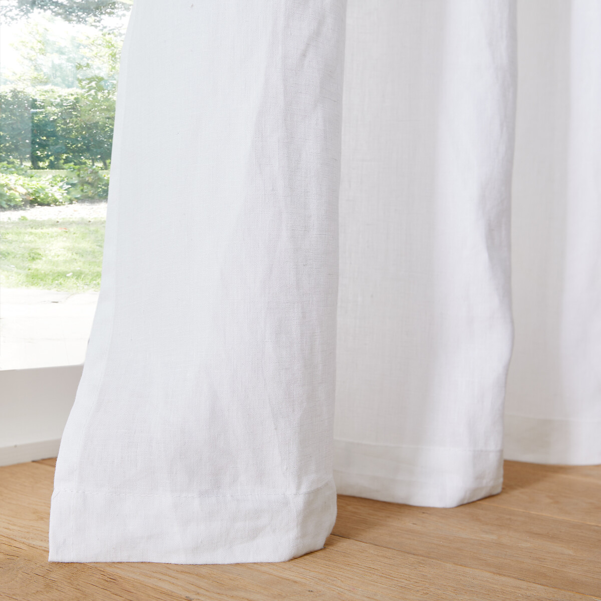 LA REDOUTE INTERIEURS<br>Cortina de linho lavado com laços ocultos Onega
